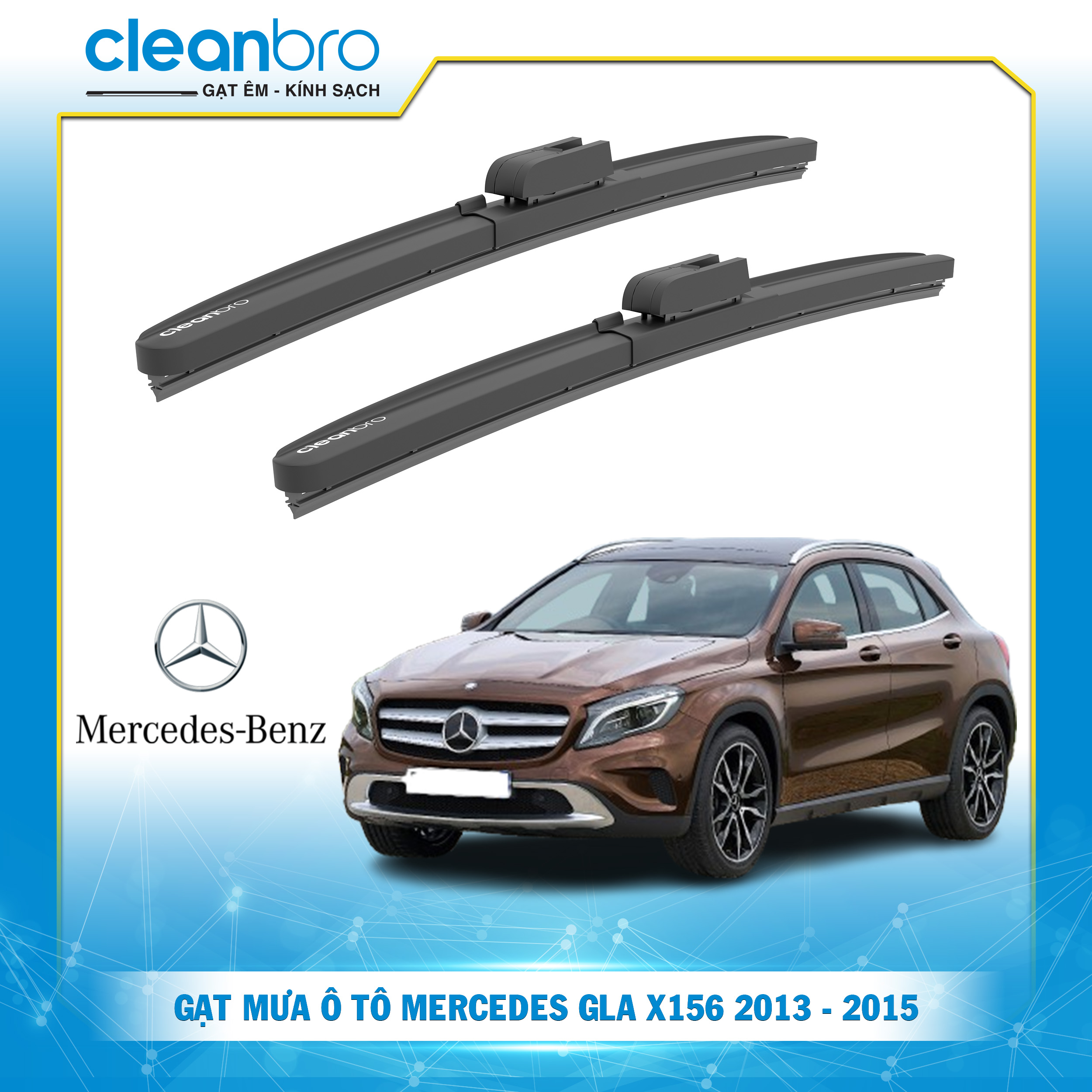 Gạt mưa ô tô hiệu ứng lá sen  Mercedes GLA X156 [2013-2015]